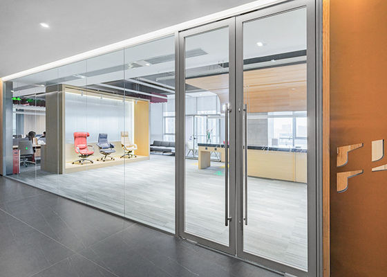 Custom Aluminum Frame Glass Partition Walls for Offices