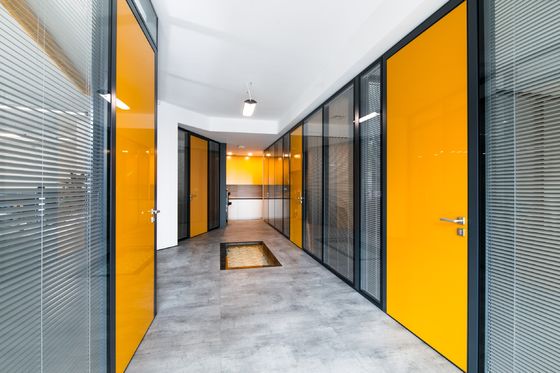 Customizable Aluminum Double Glass Partition Wall 90-108mm