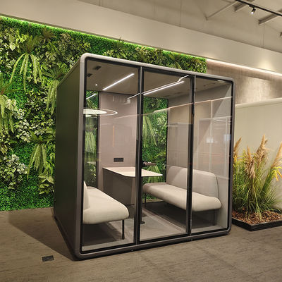 Portable Modular Office Pod with 4000K Natural Light and 4 Person Capacity for Modern Workspaces