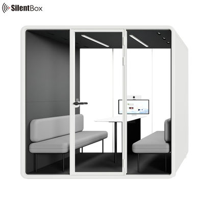 Modern Soundproof Booth with Removable Cover and Low Noise Air Circulation for Office and Home Use