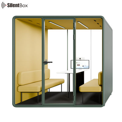 Modern Soundproof Booth with Removable Cover and Low Noise Air Circulation for Office and Home Use