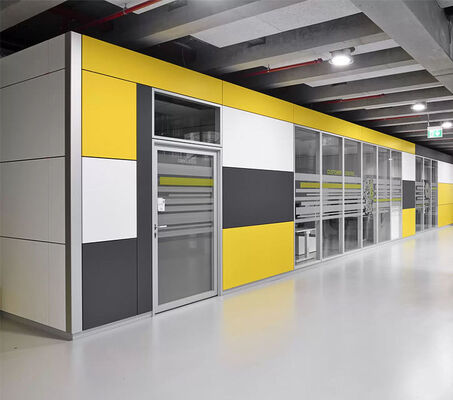 OEM Office 10mm Tempered Gass Wall Wooden Panel Partition Glass Partition for Conference Cubicles