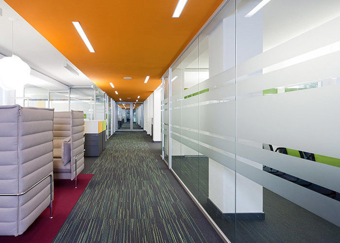 Isolation parameters 42db+- double 12+12mm glass partition wall with frosted film
