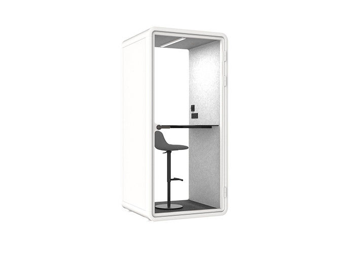 White Dismountable Office Telephone booth Multifunction room isolation noise Colorful booth with laminated glass magnet door