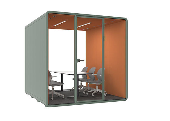 Cabina telefonica insonorizzata mobile con sistema di ventilazione e insonorizzazione inferiore a 30 dB per la privacy dell'ufficio