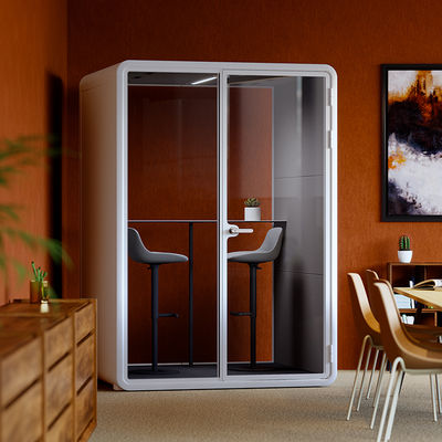 Modulo di riunione acustico silenzioso di medie dimensioni con 12V-USB per ambienti di lavoro privati doppi