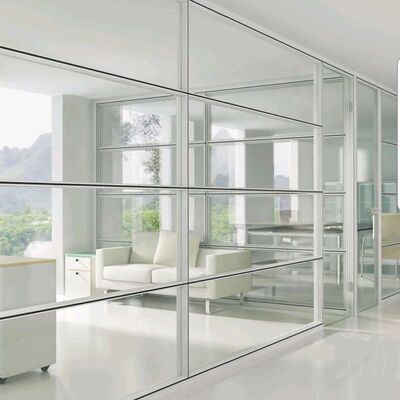 Office Aluminum Glass Partition Parete Inquadrata in Vetro Particella Verticale Inquadratura Particella Profilo